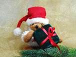 Weihnachts-Bär mit Geschenk