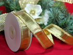 Weihnachtsband Goldband